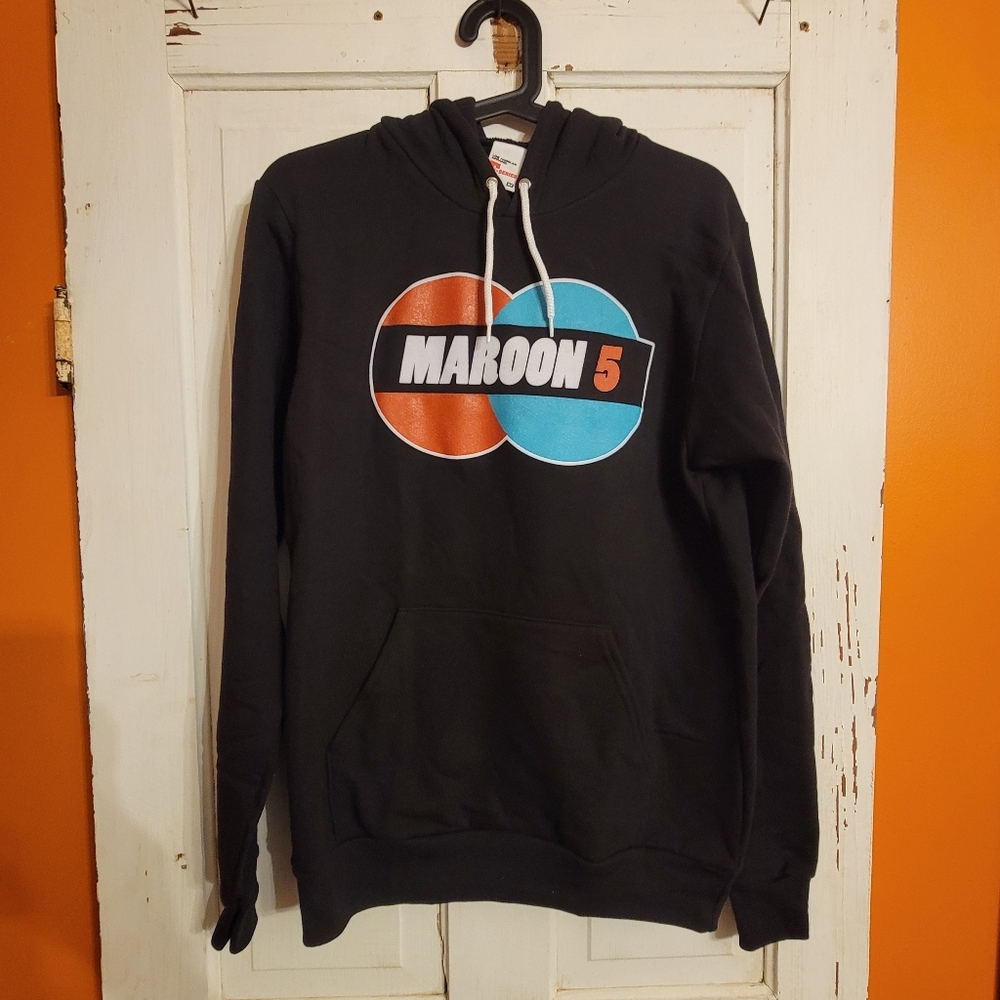 Maroon 5 Band Merch Black Swearshirt Hoodie Men's Medium